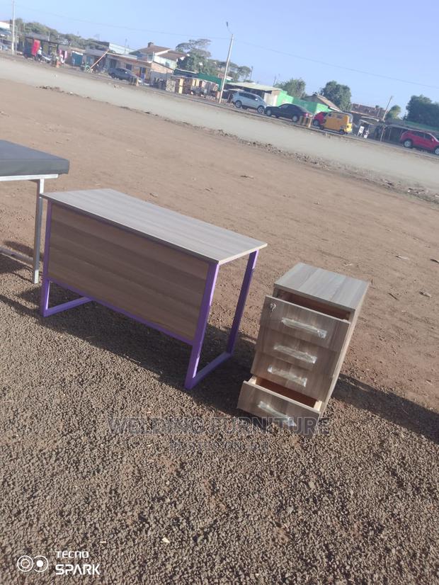 Office Desk and Side Drawer