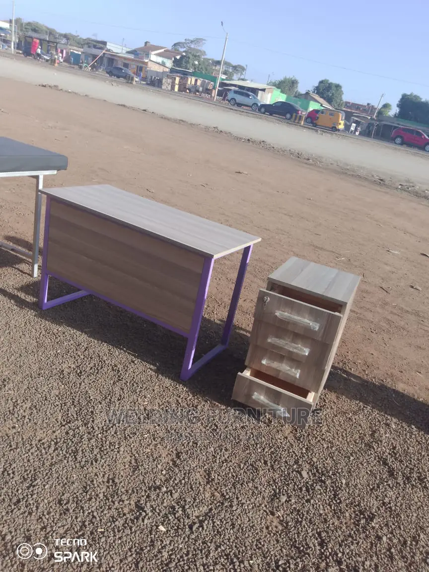 Office Desk and Side Drawer
