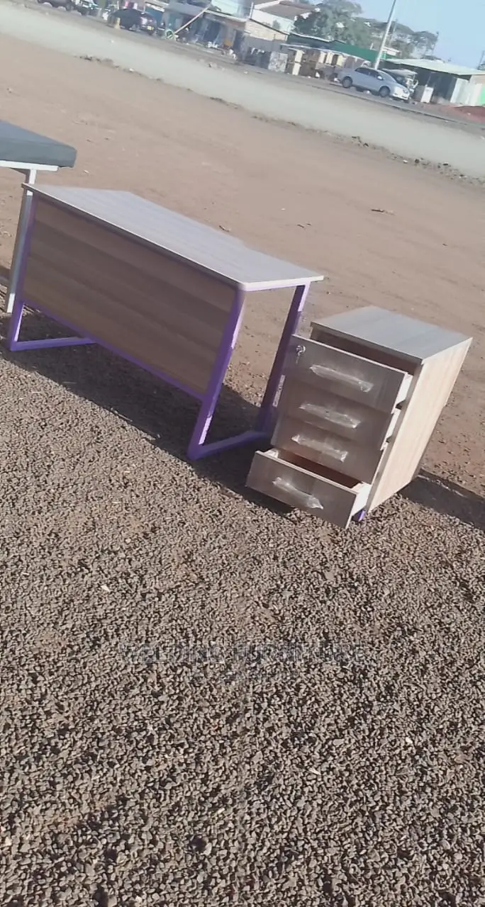 Office Desk and Side Drawer