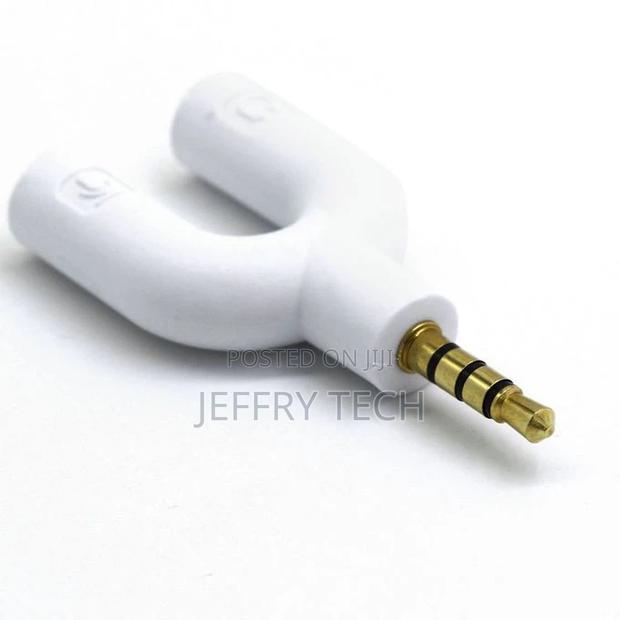 3.5mm Audio Splitter 2 Way U Jack To Headphone Microphone Co - thumbnail 2