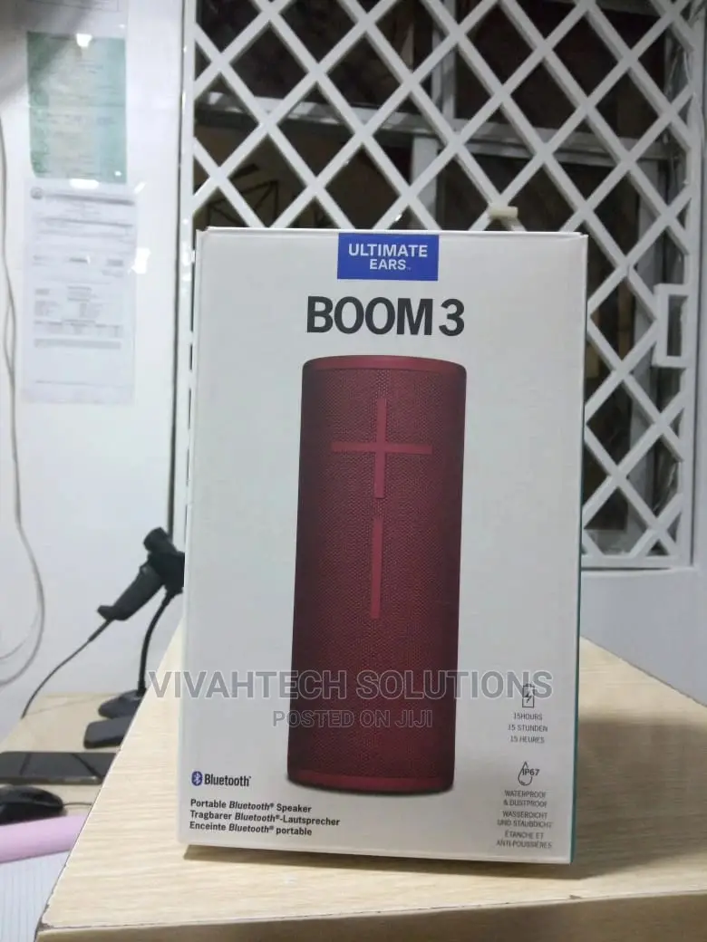 Logitech BOOM 3 Wireless Bluetooth Speaker SUNSET RED