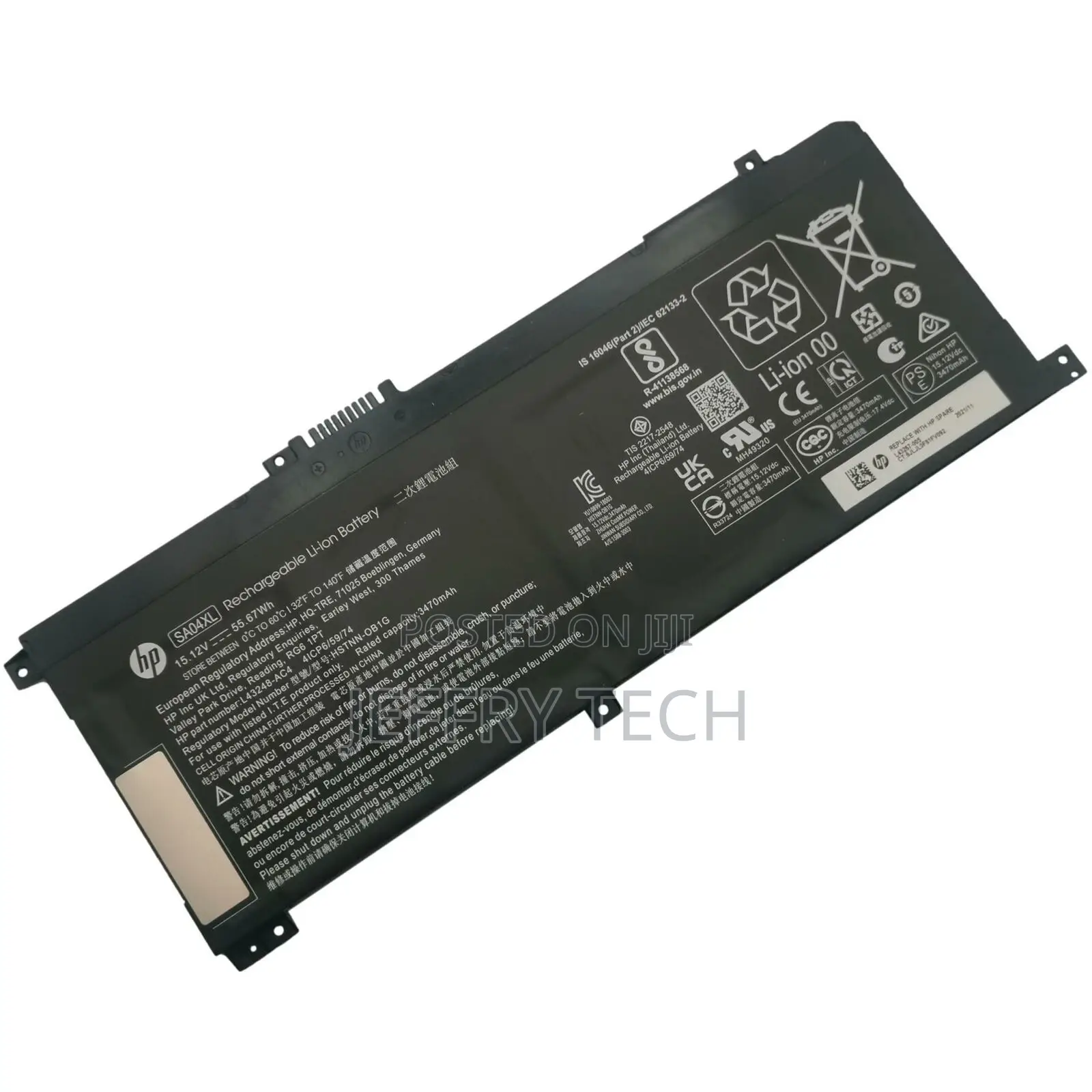 HP Envy 15-Dr 15-Ds 17-Cg Battery Power Supply 55wh L43267-0