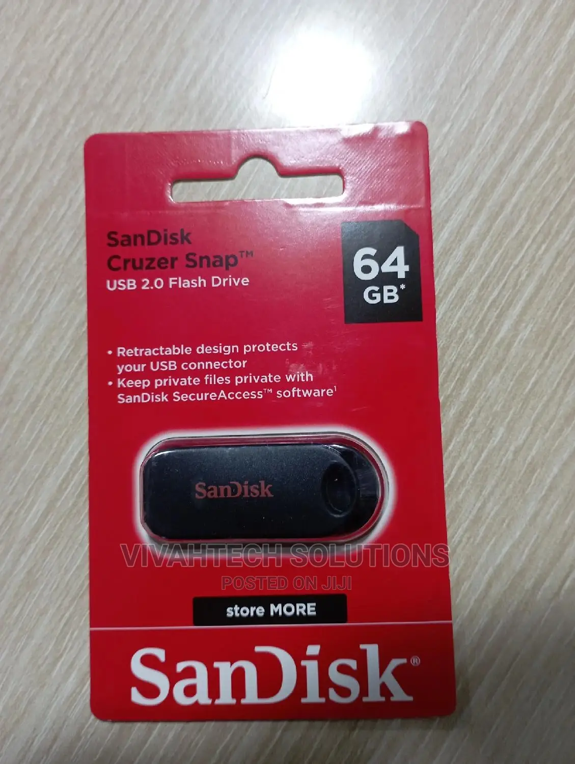 Sandisk Cruzer Snap 64GB Flash Drive, SDCZ62-064G-G35