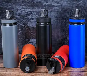 Cystal Straw Metal Bottle