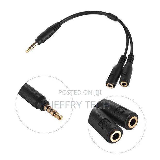 3.5mm Microphone Adapter Cable Audio Stereo Mic Converter Co - thumbnail 2