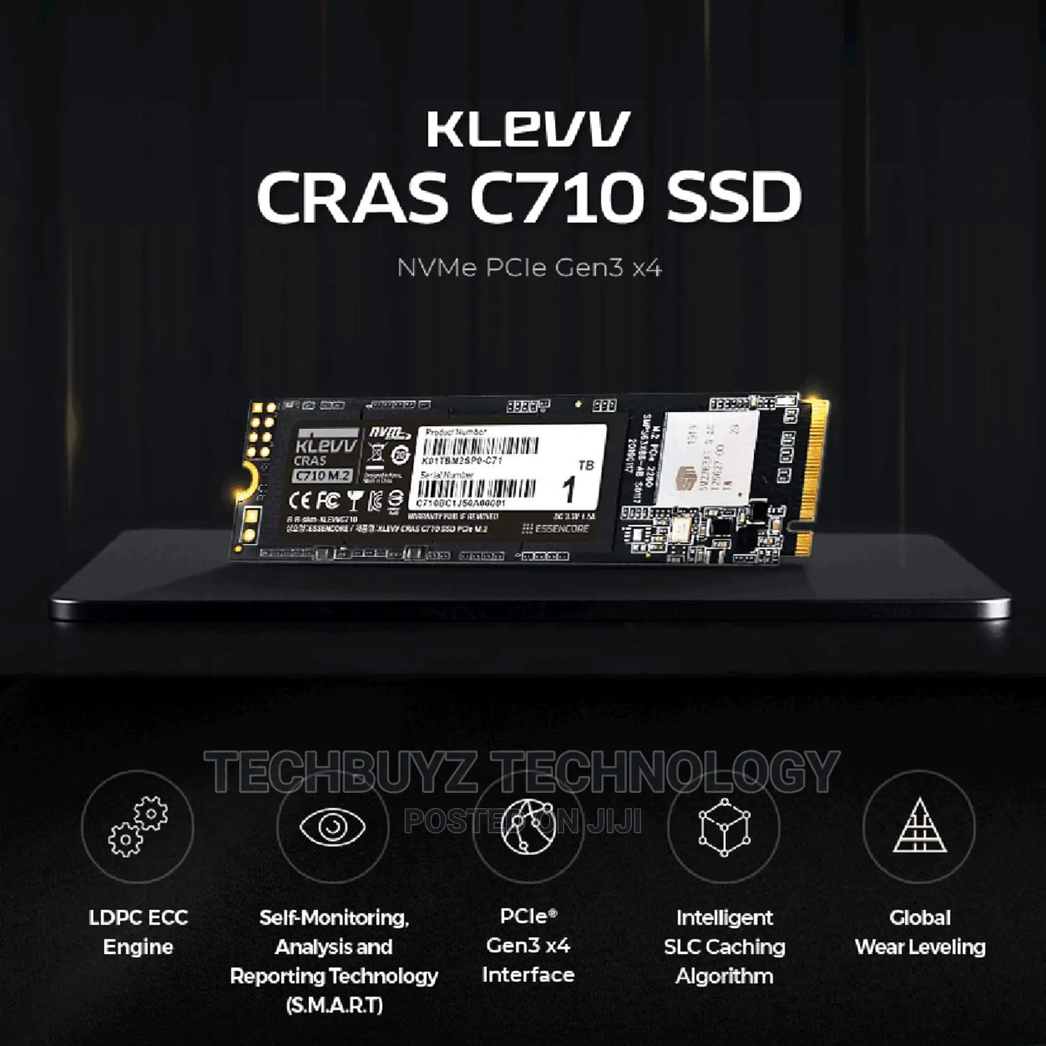 Klevv CRAS C710 INTERNAL SSD M.2 Pciegen 3*4 Nvme 2280 - 512