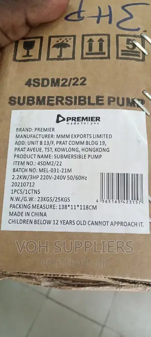 Electric Deep Welled Single Phase 3hp Pump