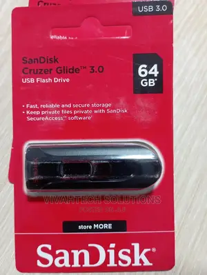 Fast Secure, 64GB Sandisk Cruzer Glide 3.0 Flash Drive