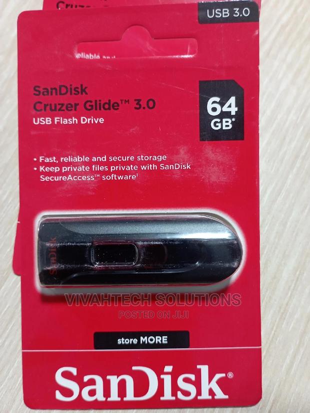 Fast Secure, 64GB Sandisk Cruzer Glide 3.0 Flash Drive