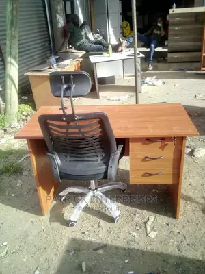 1.2 Meters Office Desk Plus High Back Reclining Office Chair