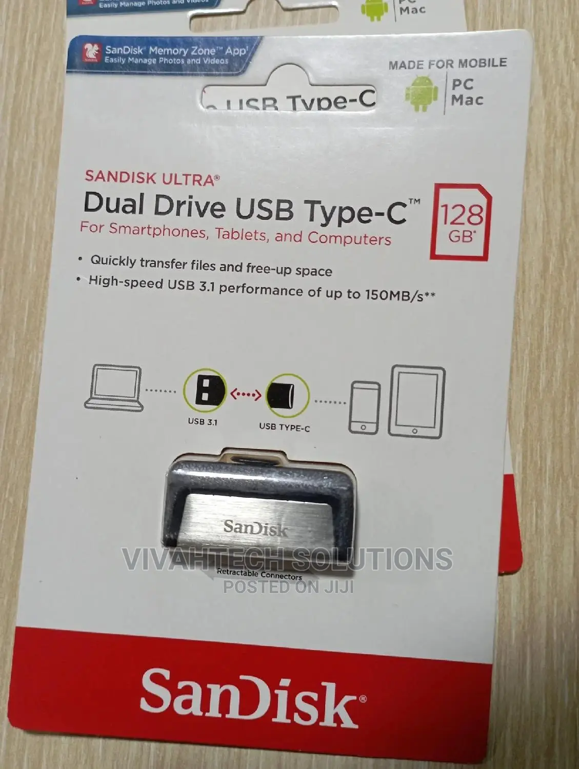 Sandisk Ultra Dual Drive USB Type-C USB 3.1 128GB