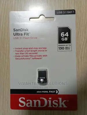 Original Reliable Sandisk 64GB Ultra Fit 3.1 Flash Drive