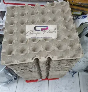 100pcs Carton Paper Manilla Egg Trays