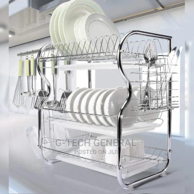 Nunix Dish Rack - 3 Tier + Drain Board - main view