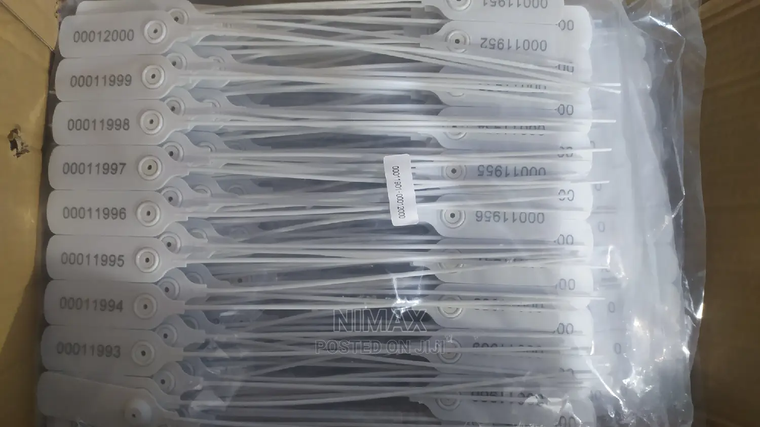 Plastic Seals Serialized Tamper Proof White/Yellow