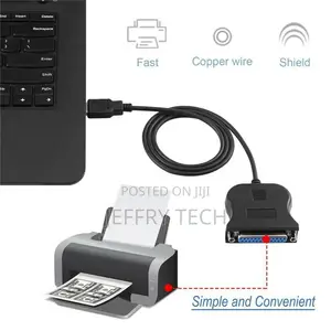 USB to IEEE 1284 DB25 25-Pin Parallel Printer Female Adapter