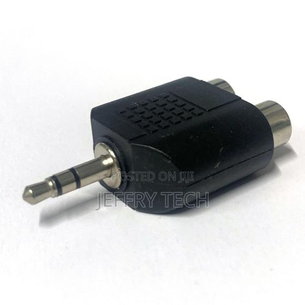 3.5 Mm Stereo Male to 2 RCA Female Adapter Converter Y Split