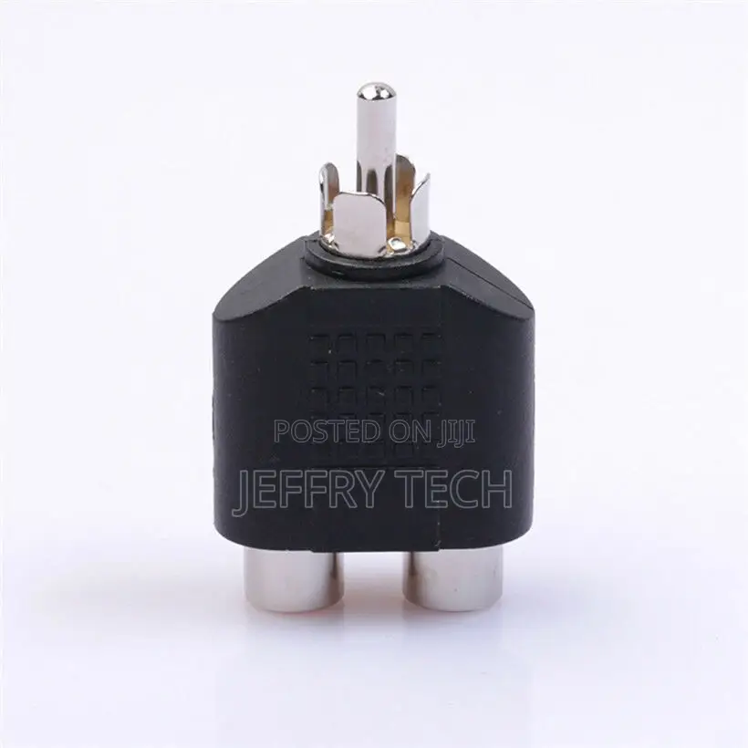 RCA 1 Male Jack to 2 Female Connector Y Splitter Audio Doubl