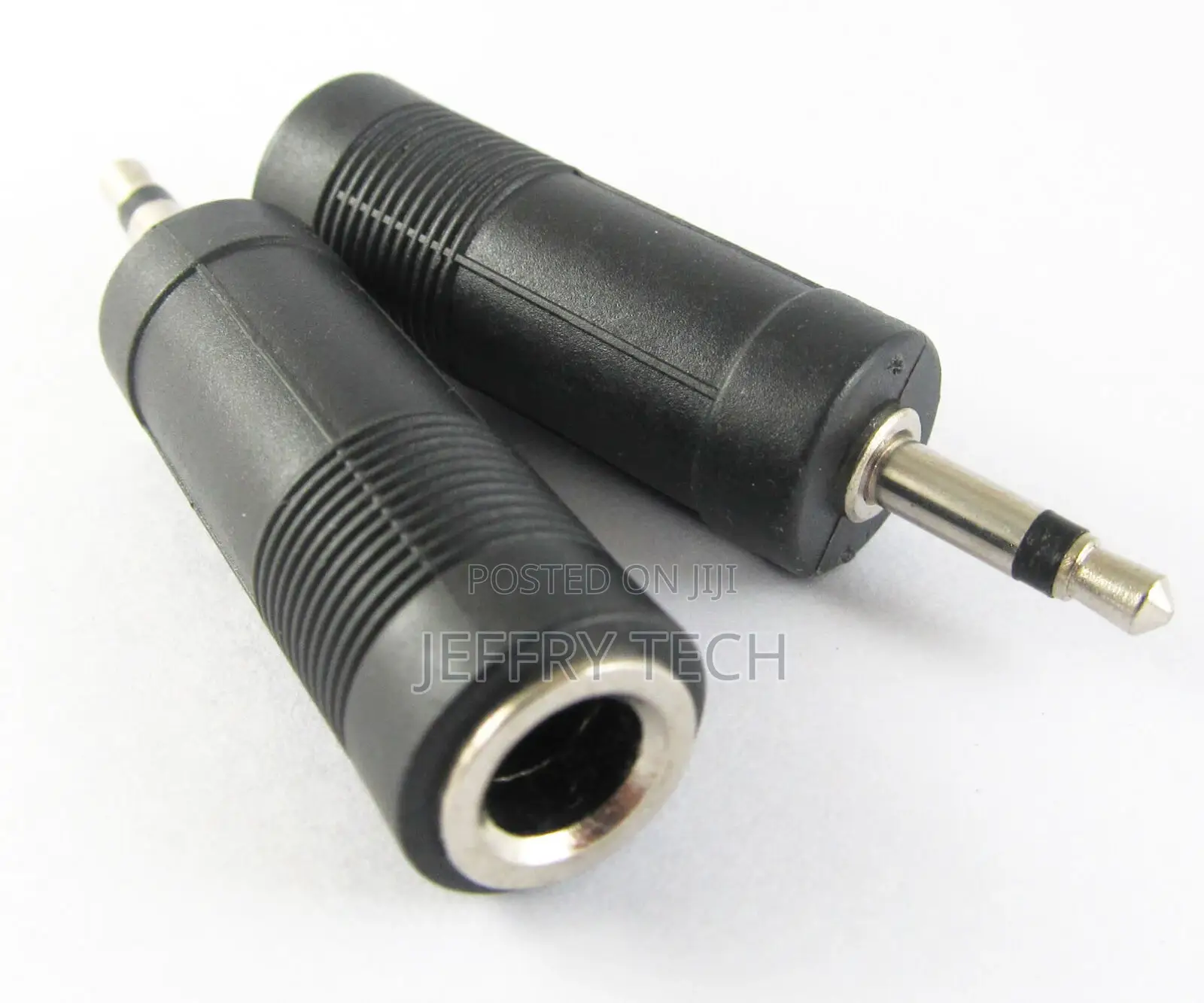 1/8" 3.5mm Mono Male to 1/4" 6.35mm Mono Female Audio Adapte
