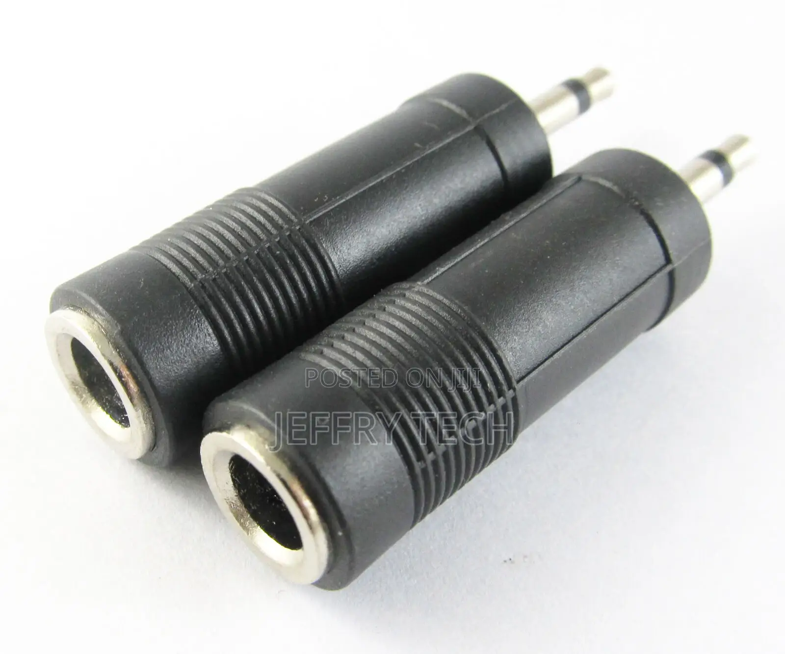 1/8" 3.5mm Mono Male to 1/4" 6.35mm Mono Female Audio Adapte