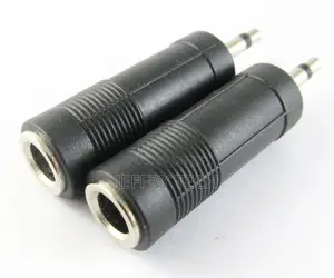 1/8" 3.5mm Mono Male to 1/4" 6.35mm Mono Female Audio Adapte