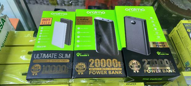 Oraimo Portable Powerbank : 10000mah, 20000mah 27000mah