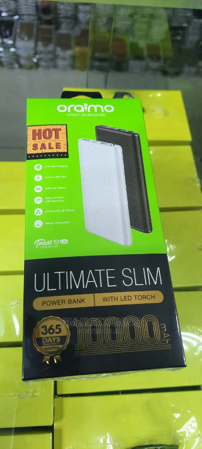 Oraimo Portable Powerbank : 10000mah, 20000mah 27000mah