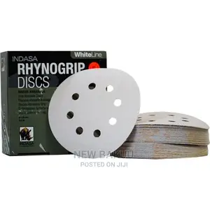 Indasa 6' Rhynogrip Whiteline 8-Hole Vacuum Sanding Discs, 5