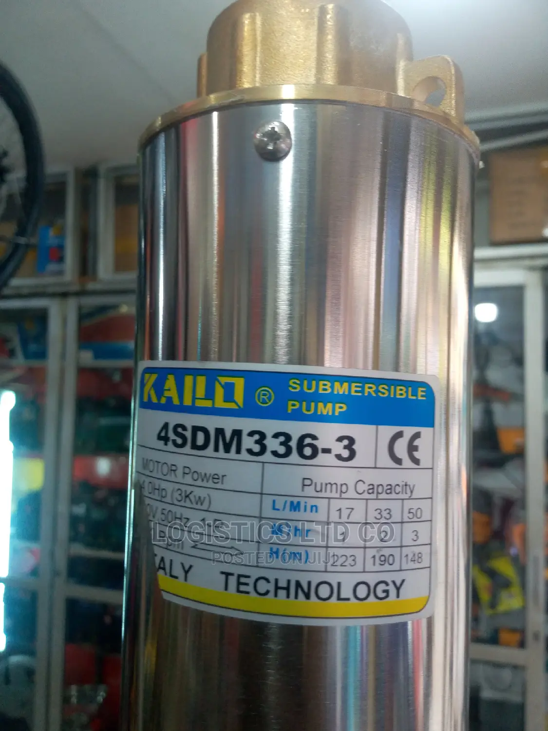Kailo Submersible Water Pump 4hp - 223m