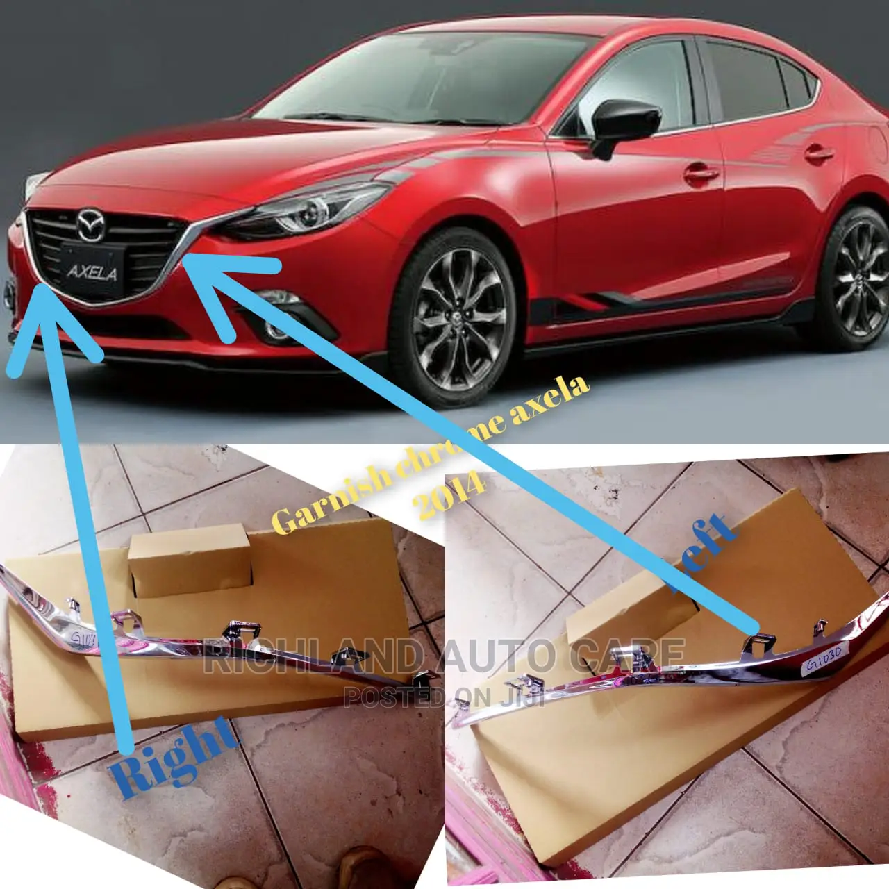 Garnish Chrome for Mazda Axela 2014