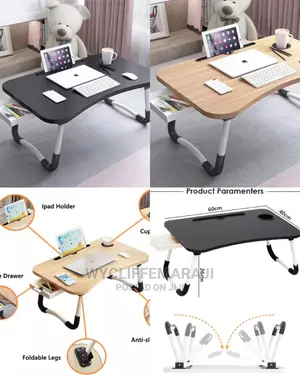 Multi Purpose Foldable Laptop Table With Cup Slot