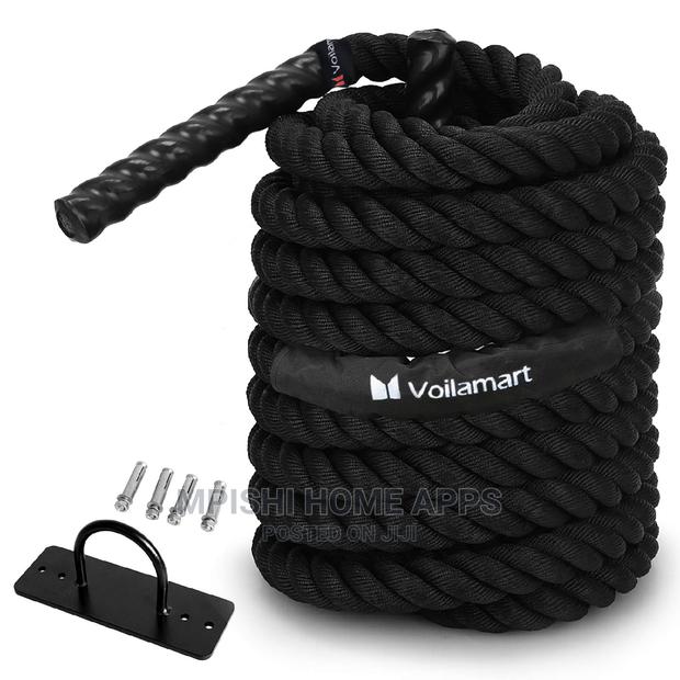 Battle Rope With Wall Ground Anchor - main view