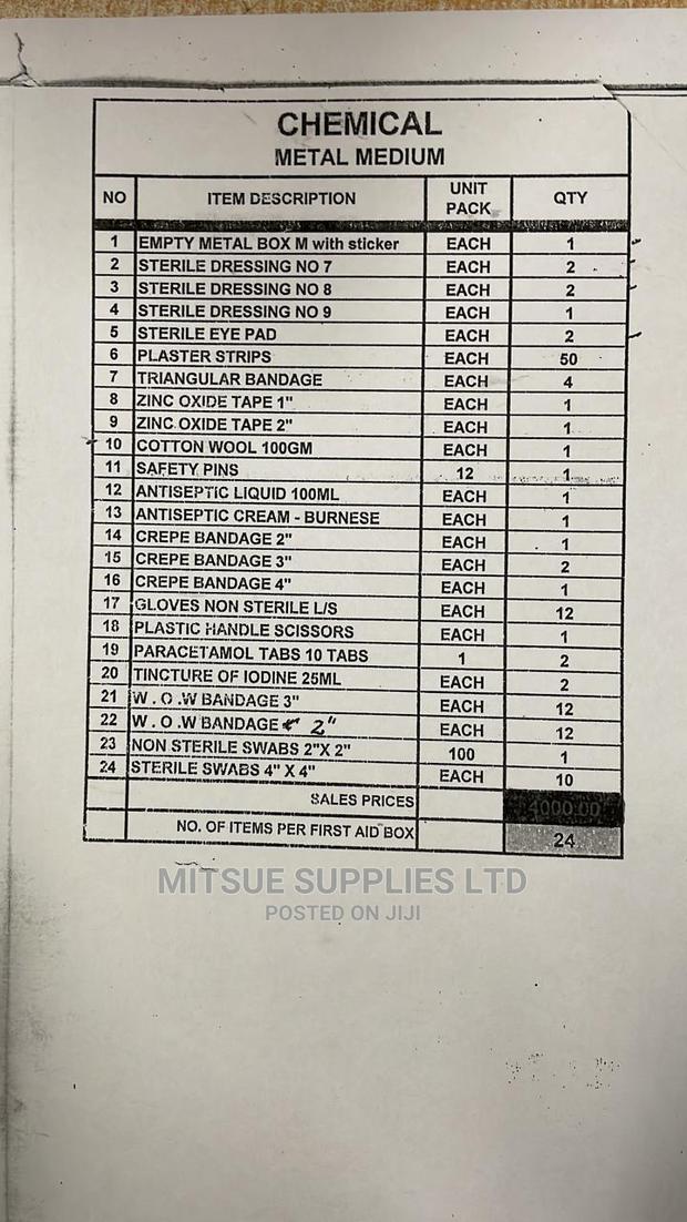 First Aid Box- Fully Equipped Industrial Size Metal Box - thumbnail 5