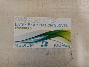 Pack of 100 Sigmaflex Latex Examination Gloves