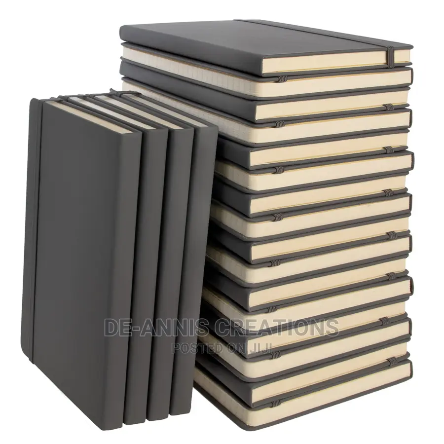 A5 Grey PU Leather Notebooks
