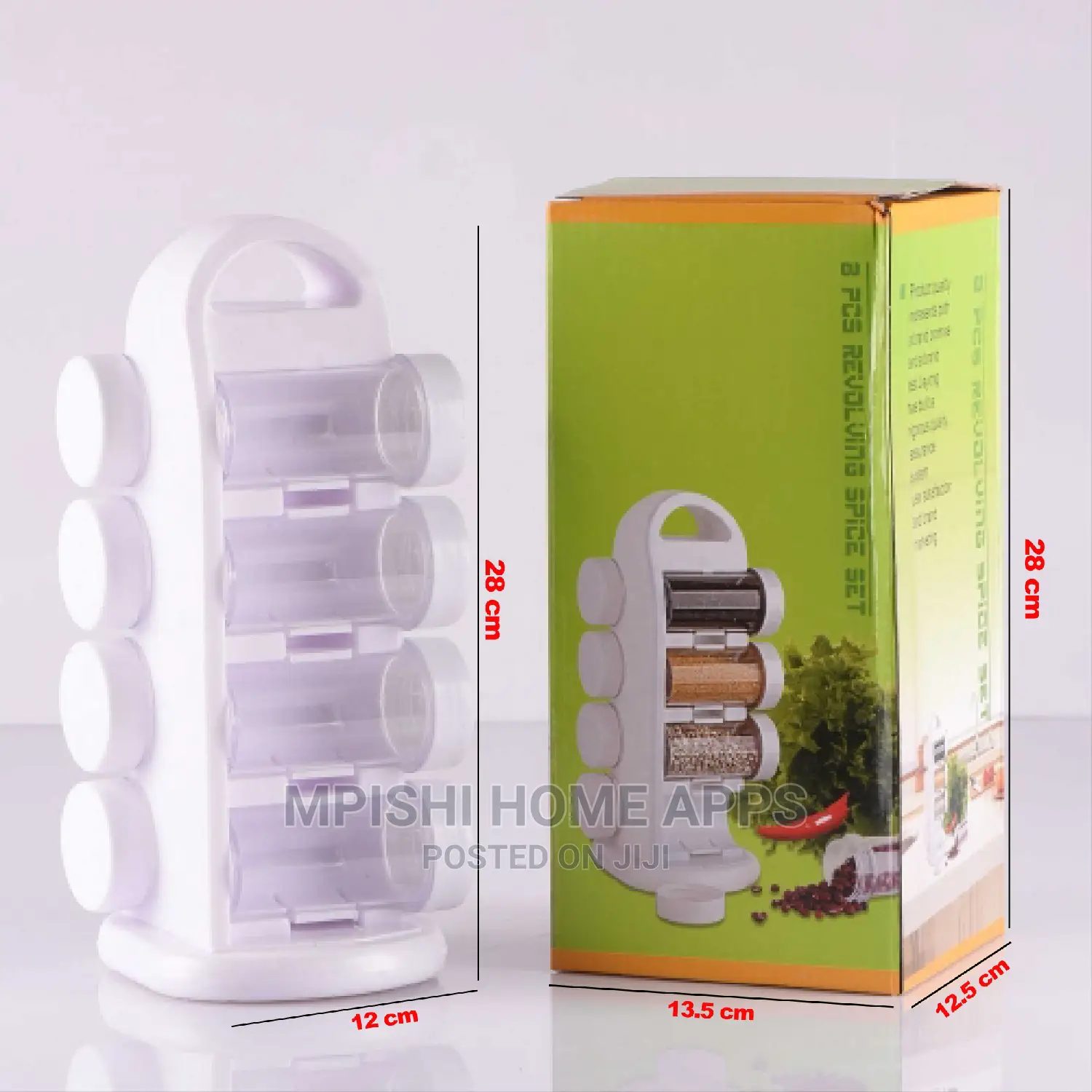 8pcs Revolving Spice Rack