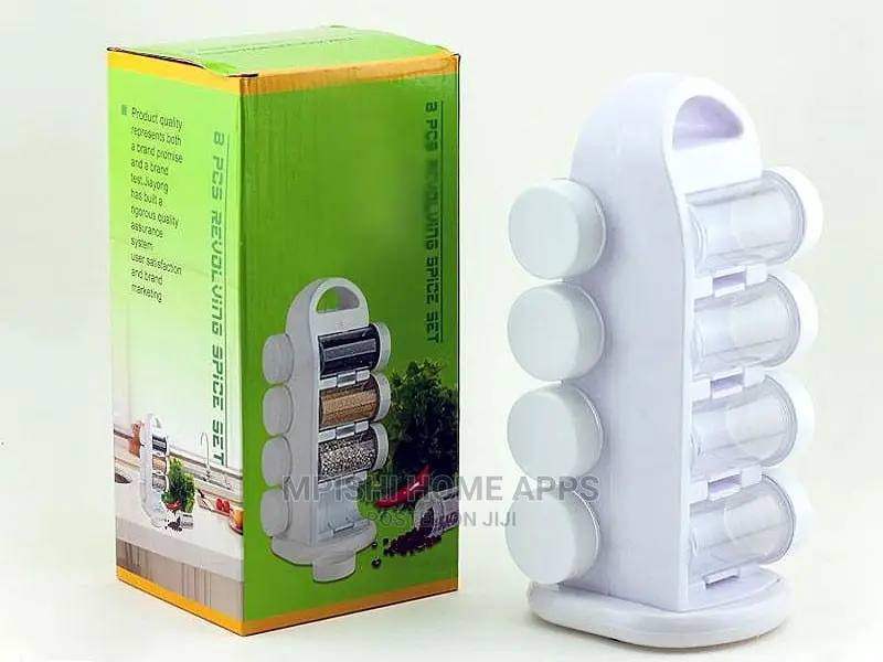 8pcs Revolving Spice Rack