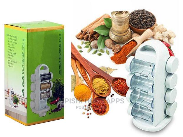 8pcs Revolving Spice Rack - thumbnail 3