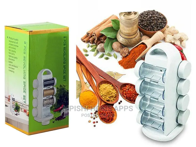 8pcs Revolving Spice Rack