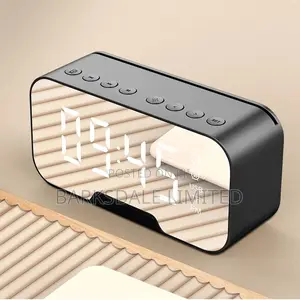 Clock Rechargeable Digital LED Alarm Bluetooth Speaker TFT