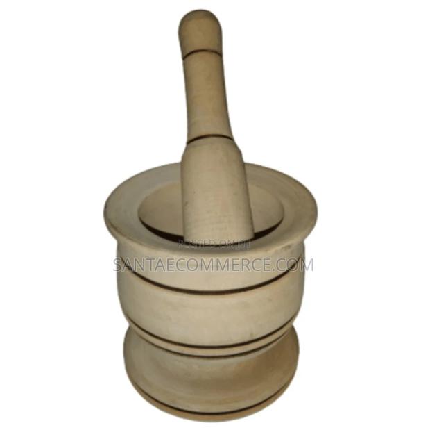 Big Kitchen Wooden Mortar And Pestle Grinding Bowl