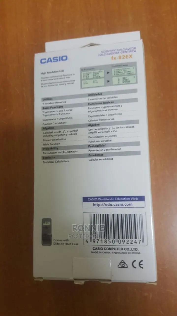 Casio Fx-82ex - Calculator - Classicwiz - Easy Menu Function