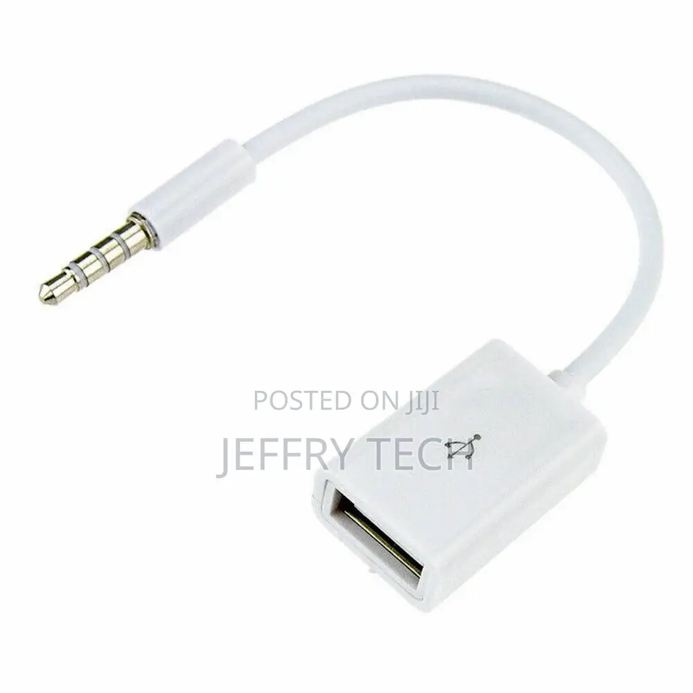 Audio AUX Jack 3.5mm Male to USB 2.0 Type a Female OTG Conve