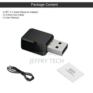 BT5.1 Audio Receiver Adapter 3.5mm AUX Jack USB Dongle Music