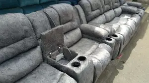 5 Seater Recliner Sofa With Storage and Cup Holder