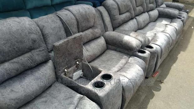 5 Seater Recliner Sofa With Storage and Cup Holder