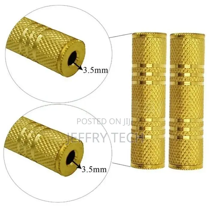 3.5mm Aux Coupler Female to Female Extender Audio Jack Headp