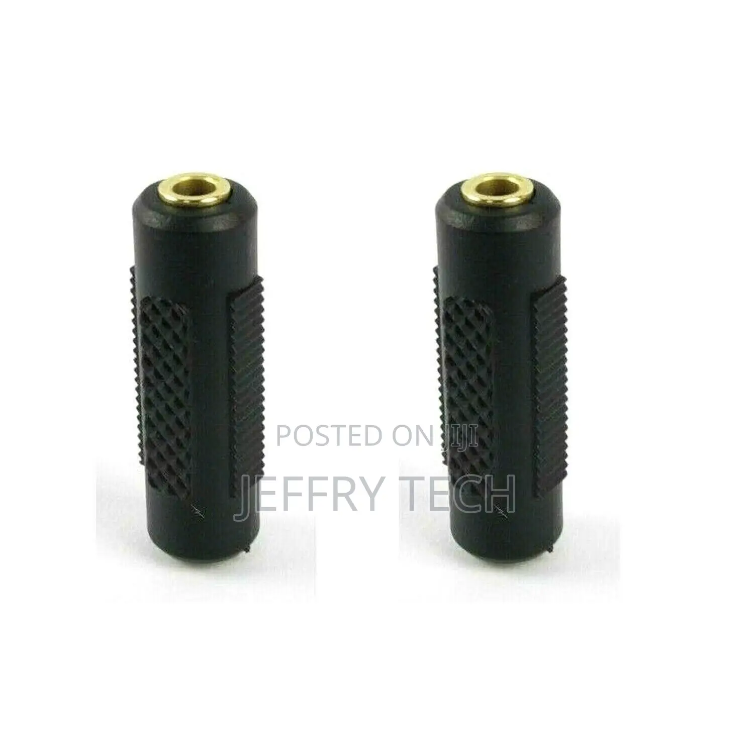 2 Pcs 3.5mm Stereo Audio Gold Plated Female to Female Jack C