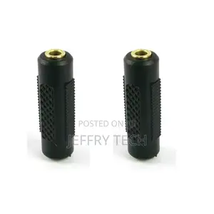 2 Pcs 3.5mm Stereo Audio Gold Plated Female to Female Jack C