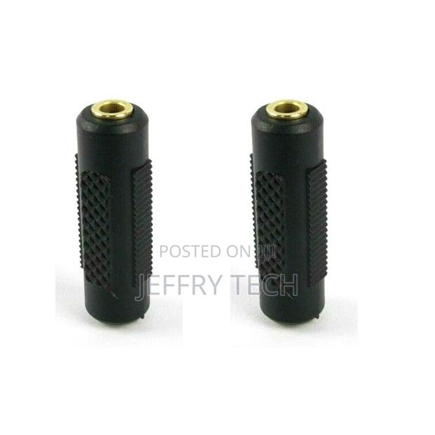 2 Pcs 3.5mm Stereo Audio Gold Plated Female to Female Jack C